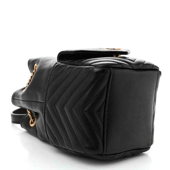 Saint Laurent YSL Leather Matelasse Monogram Joe Nano Bucket Shoulder Bag Black - Picture 4 of 8